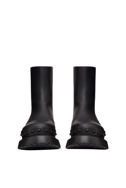 Valentino Garavani M-Way Rockstud Leather Ankle Boots